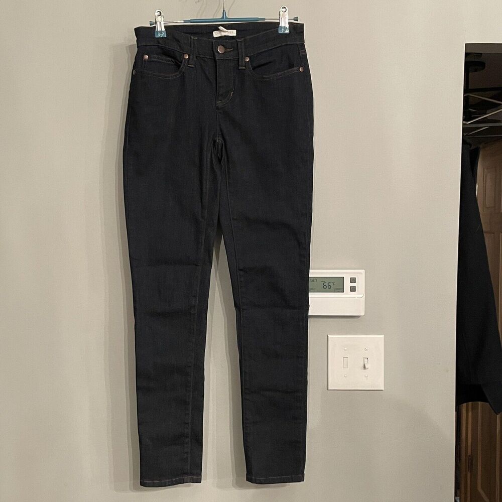 Eileen Fisher Jeans Indigo Skinny Denim Cotton Sz 2 Petite EUC